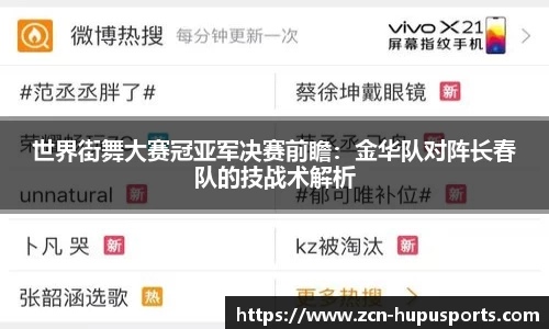 世界街舞大赛冠亚军决赛前瞻：金华队对阵长春队的技战术解析